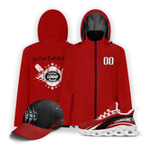 Custom Baseball Outerwear Hat and Shoes Combo Offer Personalized Combo ZH-E025023-30